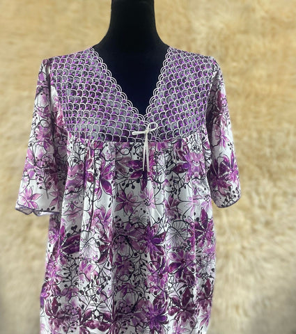 2XL" جلابية قطن اندونيسي نص كم "تقصر بعد الغسيل⁩⁩⁩
