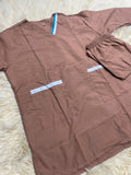 4XL  يونيفورم قطن  للعاملات بنطلون وقميص