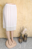 -شلح تنورة قصيرة للركبة -لون ابيض