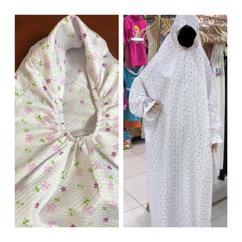 ثوب صلاة قطني للكبار فري سايز (اللون حسب المتوفر)